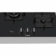 BOSCH PPC6A6B10 Plaque de cuisson gaz - 3 foyers - 8000 W - L 59 x P 52 cm - Revetement verre - Noir