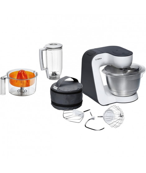 Robot pâtissier BOSCH Kitchen Machine MUM - Gris - 1000W - Mouvement planétaire 3D - Accessoires inclus