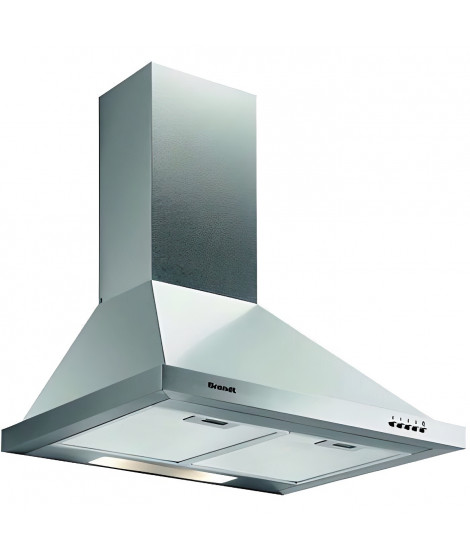 Hotte décorative murale BRANDT AD1006X L 60 cm - Acier inoxydable