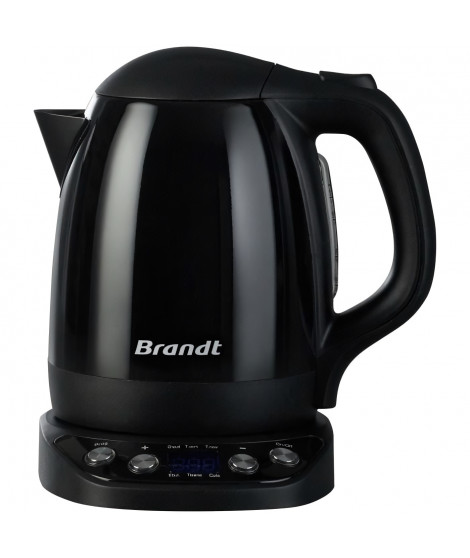 Bouilloire - BRANDT - BO12003N - Noir - 1,2 L - 2200 W - 6 programmes