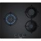 BOSCH PNC6B6B10 Plaque de cuisson gaz - 3 foyers - 7500 W - L 59 x P 52cm - Revetement verre - Coloris noir
