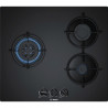 BOSCH PNC6B6B10 Plaque de cuisson gaz - 3 foyers - 7500 W - L 59 x P 52cm - Revetement verre - Coloris noir