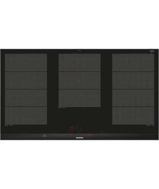 SIEMENS EX975LXC1F Plaque de cuisson induction - 5 zones - 11100 W max - L 91,2 x P 52 cm - Revetement verre - Noir - Profil …