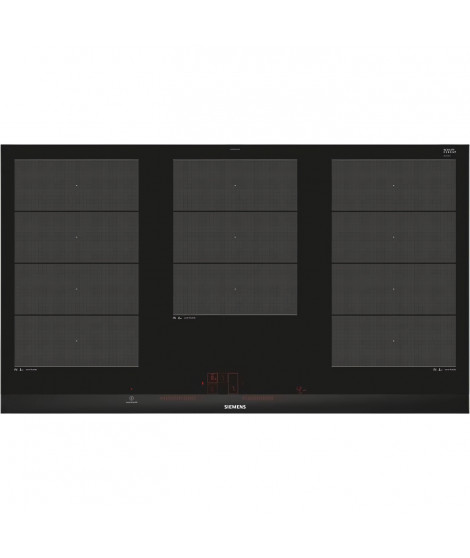 SIEMENS EX975LXC1F Plaque de cuisson induction - 5 zones - 11100 W max - L 91,2 x P 52 cm - Revetement verre - Noir - Profil …