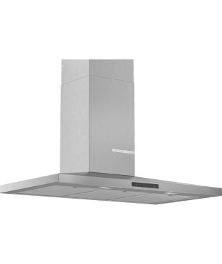 Hotte murale BOSCH DWQ96DM50 - L 90 cm - Evacuation / Recyclage - 610 m3 air / h - 70 dB max en intensif - 4 vitesses - Inox
