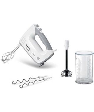 Batteur a main BOSCH MFQ36470 ERGOMIXX - 450W, 5 vitesses + pulse, accessoire pied mixeur inox