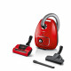 BOSCH BGBS4PET1 ProAnimal - Aspirateur Traîneau Anti Poils d'Animaux  Avec sac 4L  75 dB - 600 W - Rouge