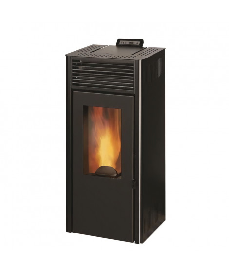 Poele a granulés INVICTA Nola 7 - 7 kW - Rendement 86% - Noir