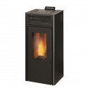 Poele a granulés INVICTA Nola 7 - 7 kW - Rendement 86% - Noir