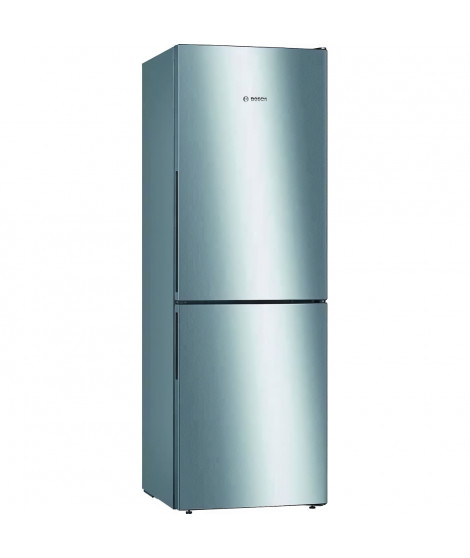 BOSCH KGV33VLEAS - Réfrigérateur congélateur bas - 288L (194+94) - Froid brassé - L 60cm x H 176cm - Inox