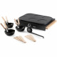 Wok et plaque de cuisson a crepes DOMO - 2 en 1 - 6 poëlons - 1000 W - Anti-adhésif