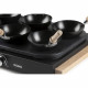 Wok et plaque de cuisson a crepes DOMO - 2 en 1 - 6 poëlons - 1000 W - Anti-adhésif