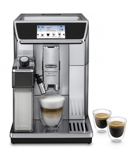 Machine expresso broyeur - DELONGHI PrimaDonna Elite Experience ECAM650.85.MS - Gris - Connecté - Machine a café grains