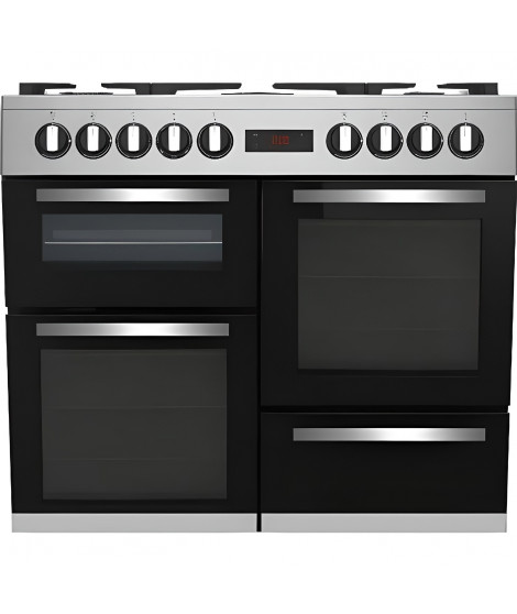Piano de cuisson électrique BEKO - 6 gaz + 1 wok - 100 cm - PF335325DX - Inox