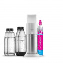 SodaStream DUO Machine a Eau Pétillante-Pack 2 Carafes Verre 1L+2 Bte 1L Compatible Lave-Vaisselle+1 Recharge Gaz 60L Clipser…