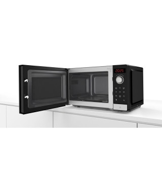 Micro-ondes simple Pose-libre BOSCH - FFL023MS2 - Nettoyage hydrolyse - Volume: 20 l - H:26cm/L44,2cm/P:34,5cm - Noir