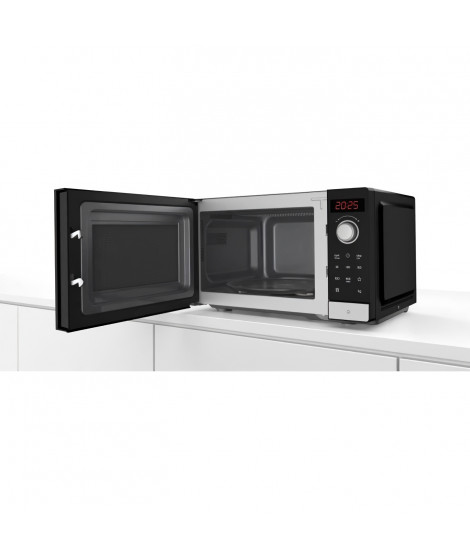 Micro-ondes simple Pose-libre BOSCH - FFL023MS2 - Nettoyage hydrolyse - Volume: 20 l - H:26cm/L44,2cm/P:34,5cm - Noir