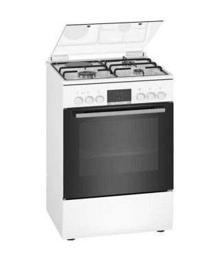 BOSCH HXR39IG20 - Cuisiniere mixte - 3 foyers gaz et 1 électrique - Four multifonction full ecoclean - 66 L - A - L 60 cm - B…