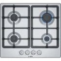 BOSCH - PGP6B5B90 - Table gaz - 4 brûleurs - 7500W - L58,2cm x P52cm - Acier Inox