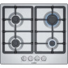 BOSCH - PGP6B5B90 - Table gaz - 4 brûleurs - 7500W - L58,2cm x P52cm - Acier Inox