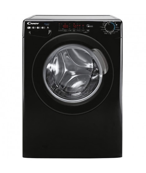 Lave-linge séchant CANDY CSWS496TWMBBE-47 - 9 / 6 kg - Induction - 1400 trs/min - Vapeur - Connecté - Classe A/D- Noir