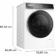 Lave-linge hublot - BOSCH SER8 - WGB254A0FR - 10,0 kg - 1.400 Tr/min - Moteur Induction - L60cm - Blanc