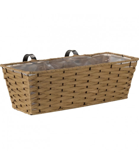Jardiniere - Faux rotin - Bari sable - 48 cm - SMART GARDEN