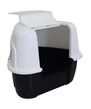 TANIS Maison toilette - Mpets - Noire & Blanche - XL