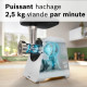 Hachoir a viande - BOSCH - MFWS420W Série 4 - Blanc - 500 W - moteur bloqué 1900 W - 2,5 kg/mn - 2 vitesses - 2 grilles de ha…