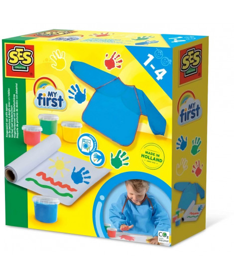 My first - Mon premier kit de peinture au doigt avec un tablier - SES CREATIVE