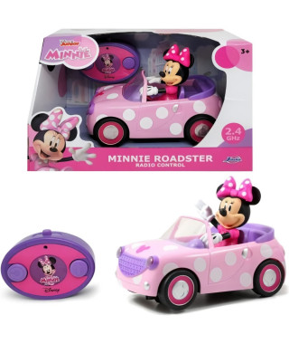 Cars -  Voiture radiocommandée Majorette - Minnie - 1 figurine Minnie incluse - Pile non incluses