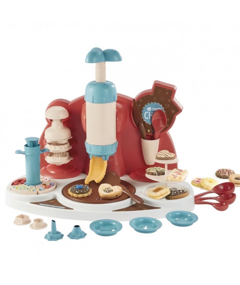 Smoby - Playset Biscuit factory - Fabriquer ces gâteaux - Livre de recettes inclus - Nombreux accessoires