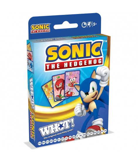 Whot! Sonic the Hedgehog - Jeu de cartes - WINNING MOVES - Jeu de cartes aux couleurs de Sonic pour toute la famille.