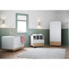 Ens. lit bébé 70 x 140 Kit évolutif, commode 2 tiroirs, 3 niches et 1 plan a langer, 1 armoire- FIRMIANA - Blanc & bois - DEM…
