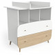 Ens. lit bébé 70 x 140 Kit évolutif, commode 2 tiroirs, 3 niches et 1 plan a langer, 1 armoire- FIRMIANA - Blanc & bois - DEM…