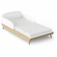 Ens. lit bébé 70 x 140 Kit évolutif, commode 2 tiroirs, 3 niches et 1 plan a langer - FIRMIANA - Scandinave - Blanc/bois - DE…