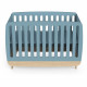 Ensemble lit bébé 60 x 120, commode 2 tiroirs + 3 niches et 1 plan a langer - FIRMIANA - Scandinave - Bleu orage bois - DEMEYERE