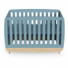 Ensemble lit bébé 60 x 120, commode 2 tiroirs + 3 niches et 1 plan a langer - FIRMIANA - Scandinave - Bleu orage bois - DEMEYERE