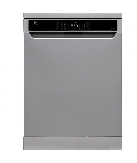 Lave-vaisselle pose libre CONTINENTAL EDISON - 15 couverts - Largeur 59,8 cm - Classe D - moteur induction - 39 dB - Silver