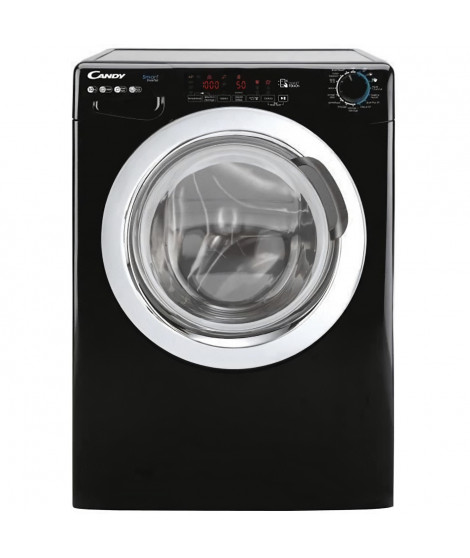Lave-linge hublot CANDY CSS1410TWMCBE/FR - 10 kg - Induction - 1400 trs/min - Classe A - connecté - Noir
