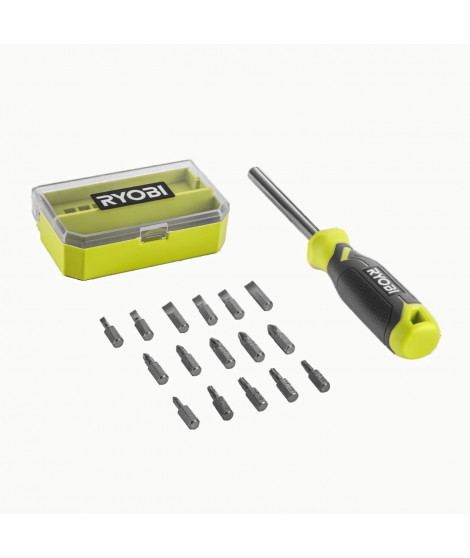Tournevis et coffret d'embouts - RYOBI - 17 pcs