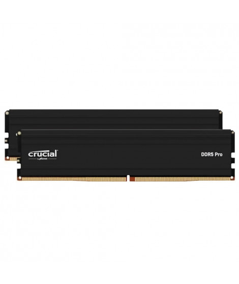 Mémoire RAM - CRUCIAL - Pro DDR5 32Go Kit (2x16Go) - 6000MHz - Intel XMP 3.0 - 32Go DDR5 - CP2K16G60C48U5