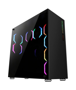 ABKONCORE BOITIER PC R780 Sync - rétro éclairage RGB - Noir - Verre trempé - Format E-ATX (ABKO-RMS-780-SYNC)
