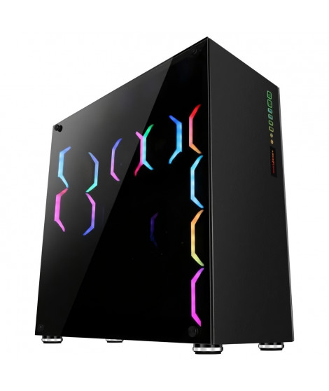 ABKONCORE BOITIER PC R780 Sync - rétro éclairage RGB - Noir - Verre trempé - Format E-ATX (ABKO-RMS-780-SYNC)