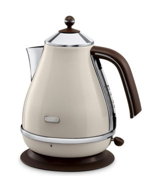 Bouilloire électrique Icona Vintage - DELONGHI - KBOV 2001.BG - 1.7 L - Résistance cachée en inox