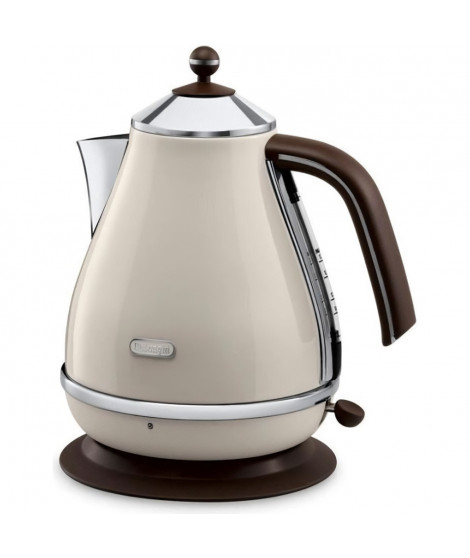 Bouilloire électrique Icona Vintage - DELONGHI - KBOV 2001.BG - 1.7 L - Résistance cachée en inox