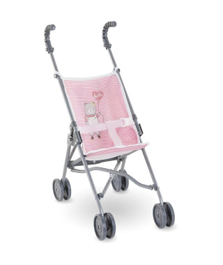 Accessoire poupon - COROLLE - Poussette canne rose pour poupon 30, 36 et 42cm - Des 3 ans