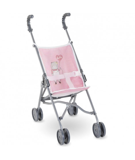 Accessoire poupon - COROLLE - Poussette canne rose pour poupon 30, 36 et 42cm - Des 3 ans
