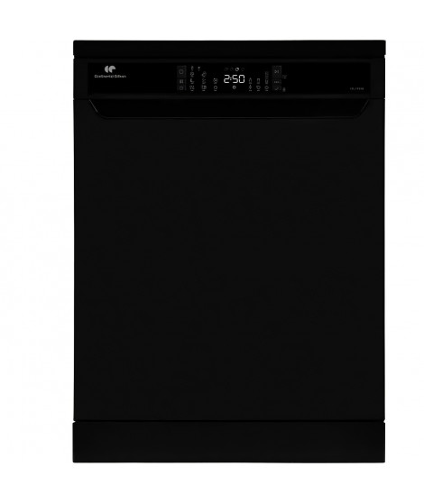 Lave-vaisselle pose libre CONTINENTAL EDISON - 15 couverts - Largeur 59,8 cm - Classe D - moteur induction - 39 dB - Noir