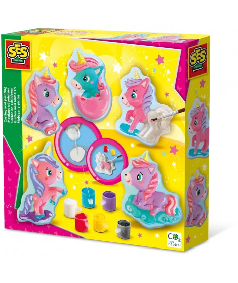 Moulage et peinture - Bébés licornes - Loisirs créatifs - SES CREATIVE - Mouler et peindre 5 licornes différentes.